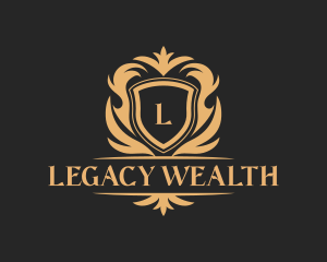 Luxury Ornate Shield Crest logo design