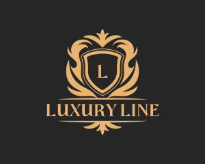 Luxury Ornate Shield Crest logo design