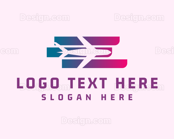 Gradient Airplane Airport Logo