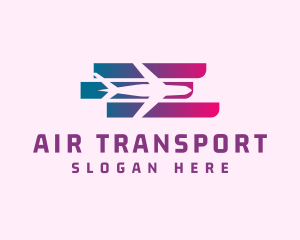 Gradient Airplane Airport logo design