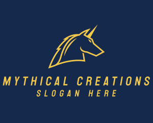 Mythical Unicorn Horse logo