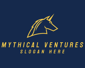 Mythical Unicorn Horse logo design