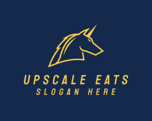 Mythical Unicorn Horse logo design