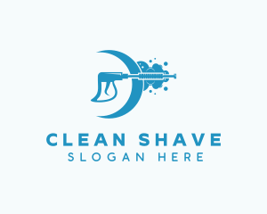 Cleaning Pressure Washer Bubbles logo design