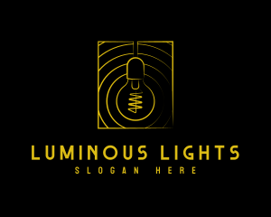 Electric Light Bulb Lighting logo design