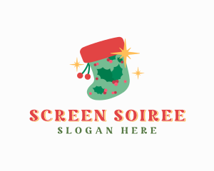 Christmas Holiday Socks logo design