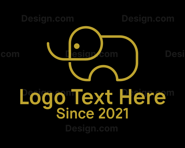Minimalist Wild Elephant Logo
