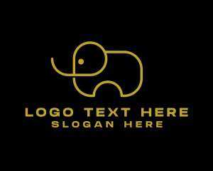 Minimalist Wild Elephant  logo