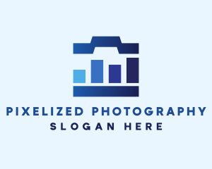 Camera Bar Chart logo design