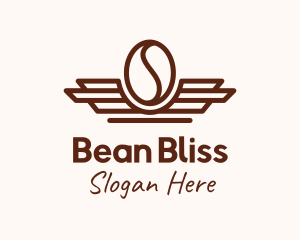 Coffee Bean Wings Aviation logo design