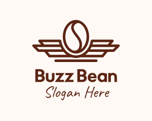 Coffee Bean Wings Aviation logo design