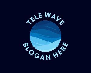 Ocean Wave Sphere logo design