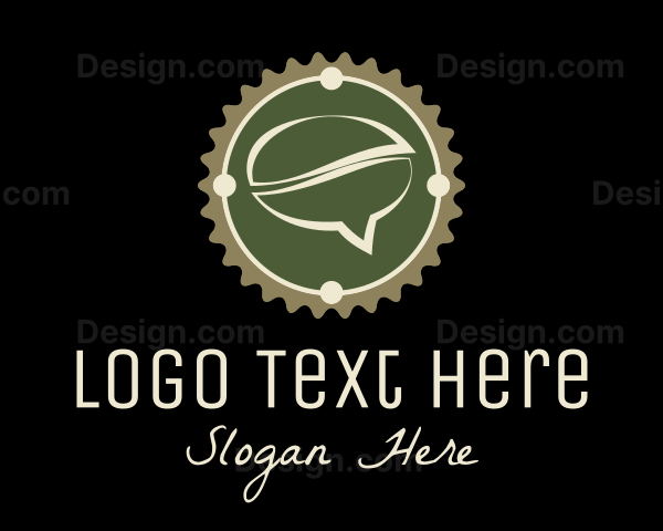 Green Coffee Talk Badge Logo