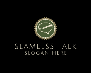 Green Coffee Talk Badge logo design