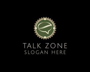 Green Coffee Talk Badge logo design