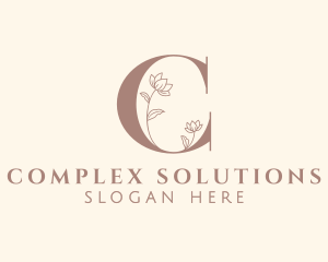 Floral Nature Stationery Letter C logo design