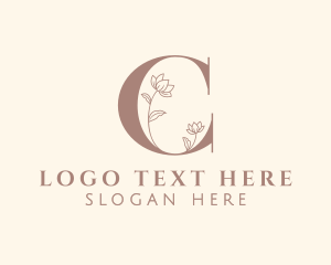Floral Nature Stationery Letter C logo