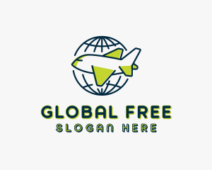 Global Airplane Courier  logo design