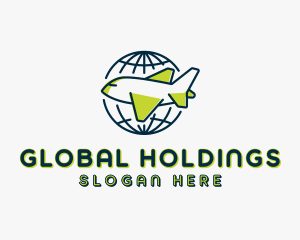 Global Airplane Courier  logo design