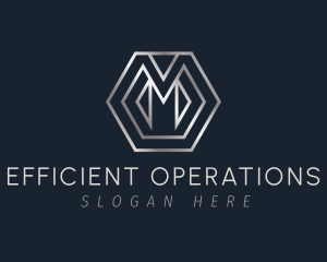 Business Elegant Hexagon Letter M logo