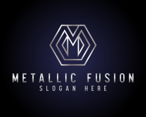 Metal Business Hexagon logo design