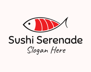 Salmon Sushi Fish  logo