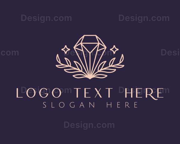 Diamond Crystal Leaf Logo