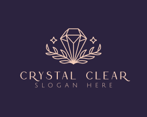 Diamond Crystal Leaf logo design