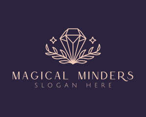 Diamond Crystal Leaf logo design