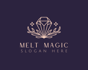 Diamond Crystal Leaf logo design