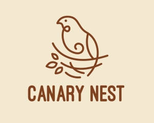 Bird Nest Scribble  logo design