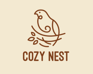 Bird Nest Scribble  logo design