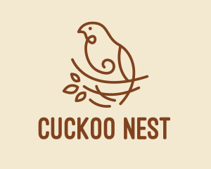 Bird Nest Scribble  logo design