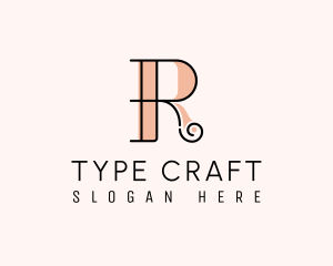 Elegant Swirl Typography logo