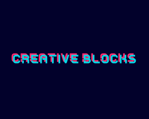 Creative Animation Glitch Wordmark logo design