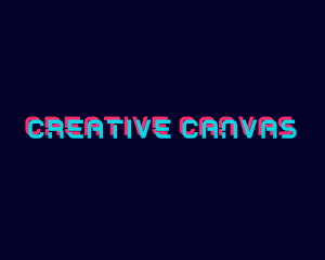 Creative Animation Glitch Wordmark logo design