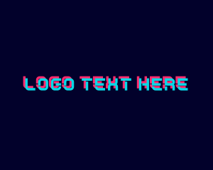 Animation - Creative Animation Glitch Wordmark logo design