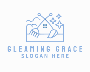 Sparkle Home Cleaning  logo design