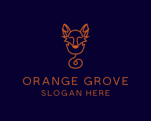 Orange Fox Stethoscope logo design