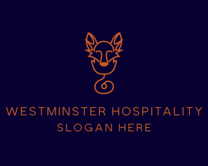 Orange Fox Stethoscope logo design