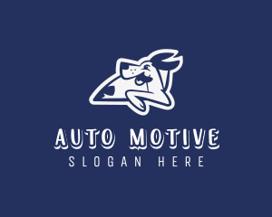 Cartoon Dog Driving logo design