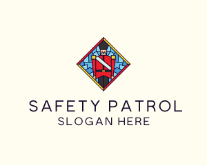 Stained Glass English Soldier logo
