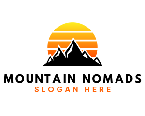 Sunset Mountain Trekking logo design