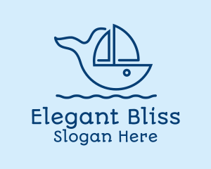 Blue Whale Boat Logo