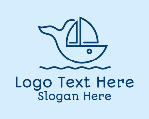 Blue Whale Boat Logo