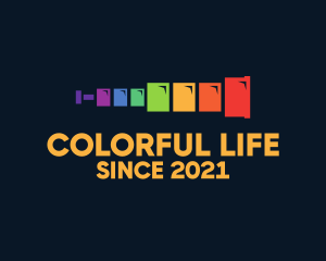 Rainbow Colors Telescope logo design