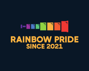 Rainbow Colors Telescope logo design