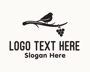 Elegant Grapevine Sparrow logo