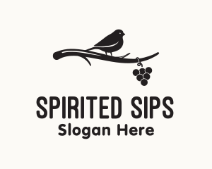 Elegant Grapevine Sparrow logo design