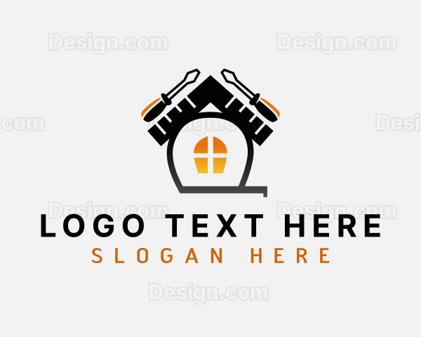 Renovation House Construction Logo